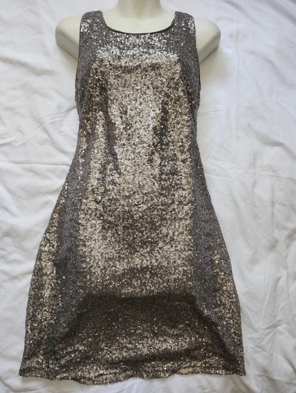 Makeup Forever Champagne Sequin Mini Dress